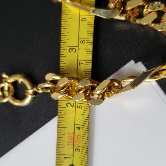 Men’s 18K Gold Plated Heavy Miami Link Chain – 20–21” / Power Statement Necklace - Picture 6 of 9